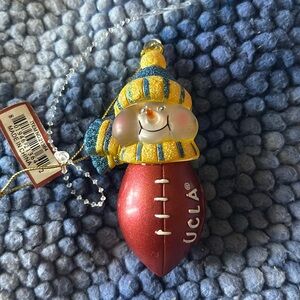 UCLA Bruins Football Snowman Light-Up Ornament W/Magnetic Back / NWT
